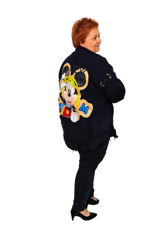 Riflová bunda Mickey s odopínateľnými rukávmi